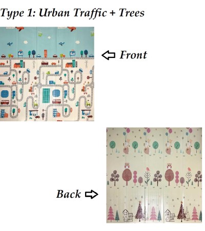 最便宜的！！！Bean Estore[200x180x1.5cm]婴儿XPE厚折叠游戏垫地板垫泡沫游戏垫无毒折叠防水爬行垫